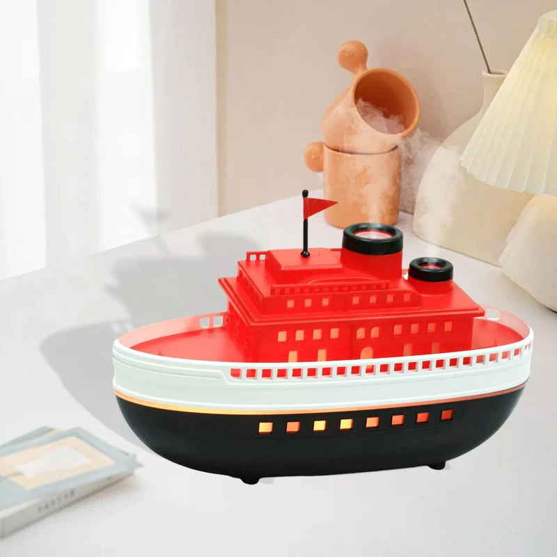 Boat Aroma Diffuser – USB Ultrasonic Essential Oil Humidifier with LED Light