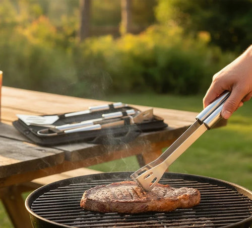 BBQ Grill Tool Set – Stainless Steel Barbecue Accessories Kit