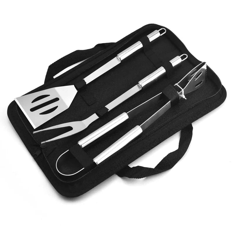 BBQ Grill Tool Set – Stainless Steel Barbecue Accessories Kit