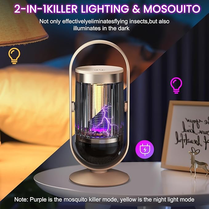 Electric Shock Mosquito Killing Lamp – USB Rechargeable Bug Zapper Lamp