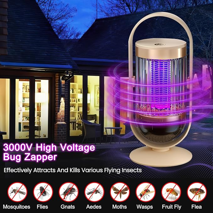 Electric Shock Mosquito Killing Lamp – USB Rechargeable Bug Zapper Lamp