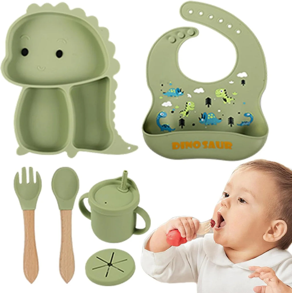 Premium Silicone Baby Feeding Set for Toddlers – 6PCS