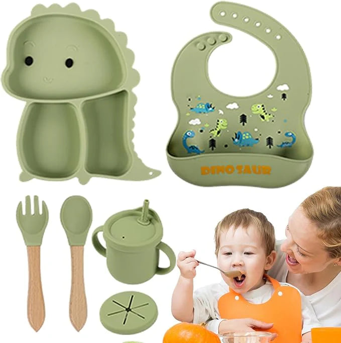 Premium Silicone Baby Feeding Set for Toddlers – 6PCS