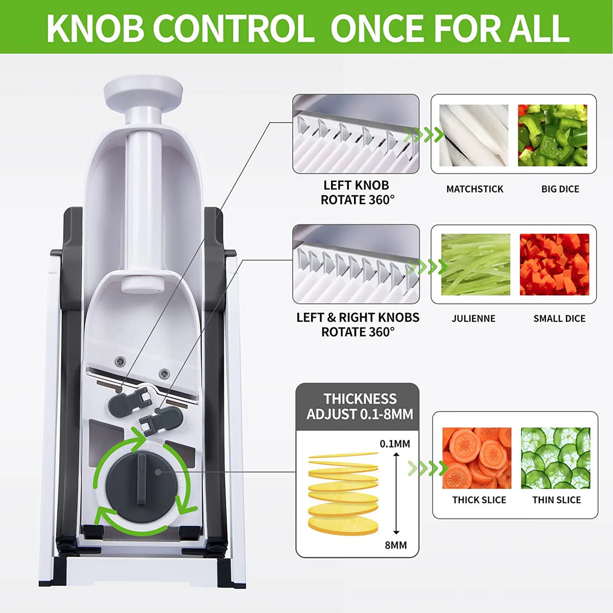 Multifunction Manual Vegetable Cutter & Slicer