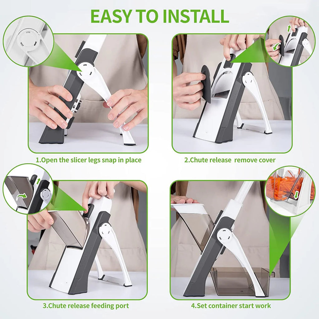 Multifunction Manual Vegetable Cutter & Slicer