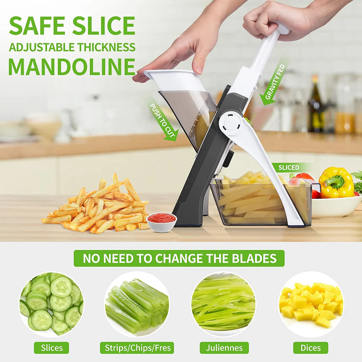 Multifunction Manual Vegetable Cutter & Slicer