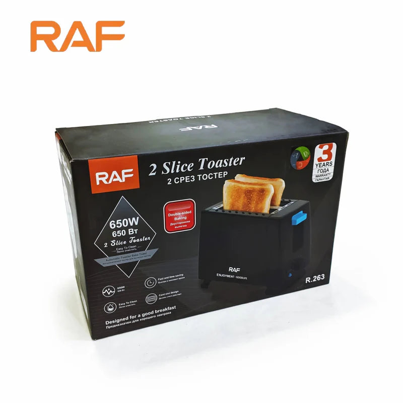 RAF 2 Slice Toaster – Automatic Bread Toaster with Browning Control